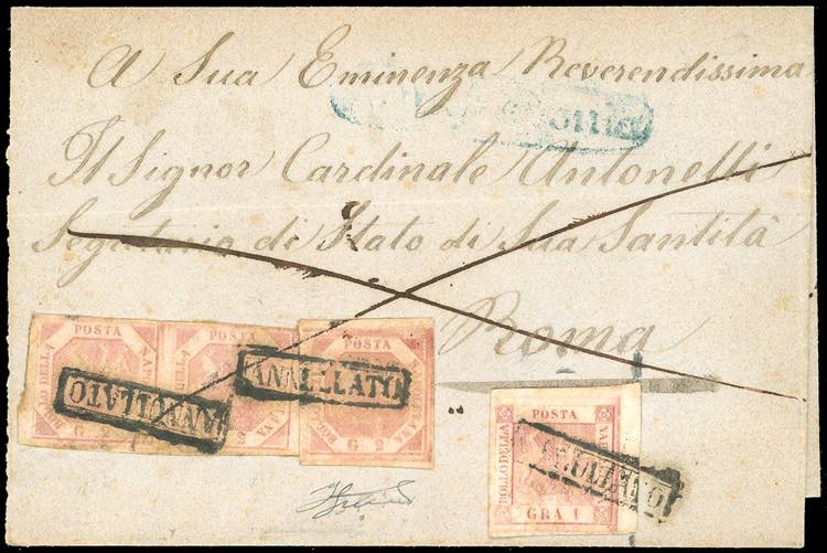 1858 - 2 grana I tavola, tre ... 