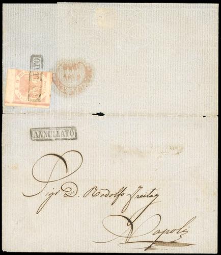 1858 - 2 grana rosa chiaro, I ... 