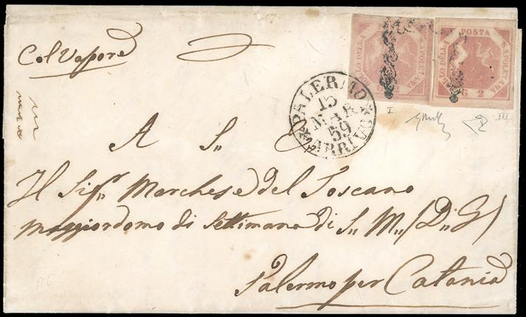 1859 - 2 grana rosa chiaro, I ... 
