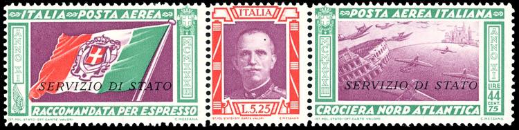 1933 - 5,25 + 44,75 lire Trittico ... 