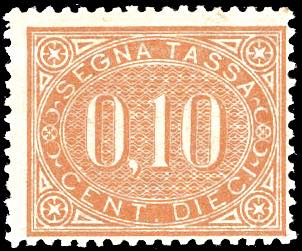 1869 - 10 cent. bruno arancio (2), ... 