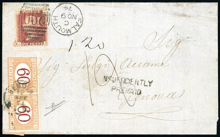 1874 - 1 p. rosso (Unificato Gran ... 