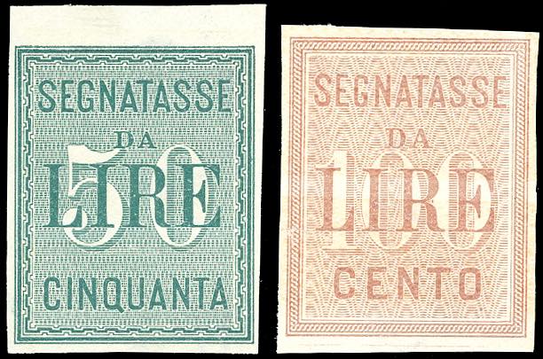 1884 - 50 e 100 lire prove ... 