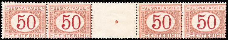 1890 - 50 cent. arancio e carminio ... 