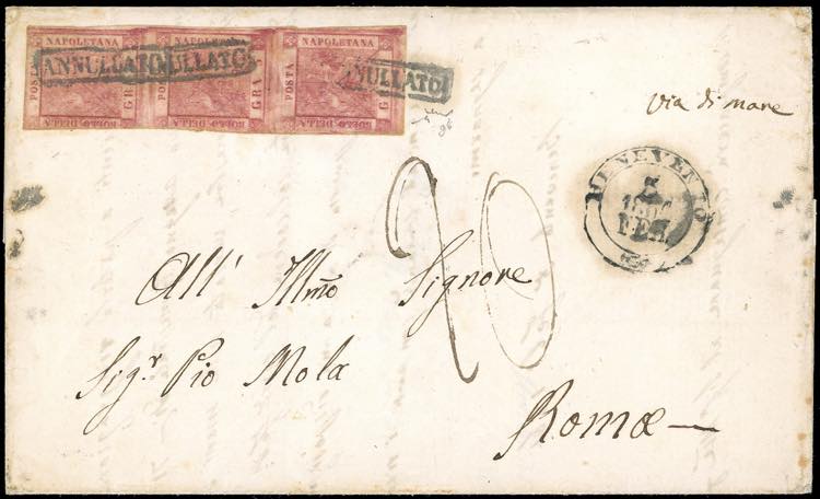 1861 - 5 grana carminio rosa II ... 