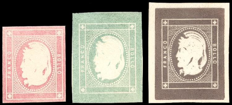 1861 - Saggi Perrin, tre esemplari ... 