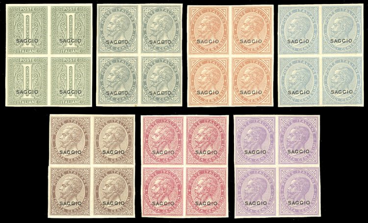 1863 - De la Rue, blocchi di ... 