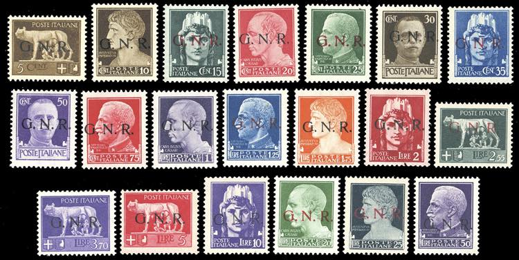 1944 - Soprastampati G.N.R., ... 