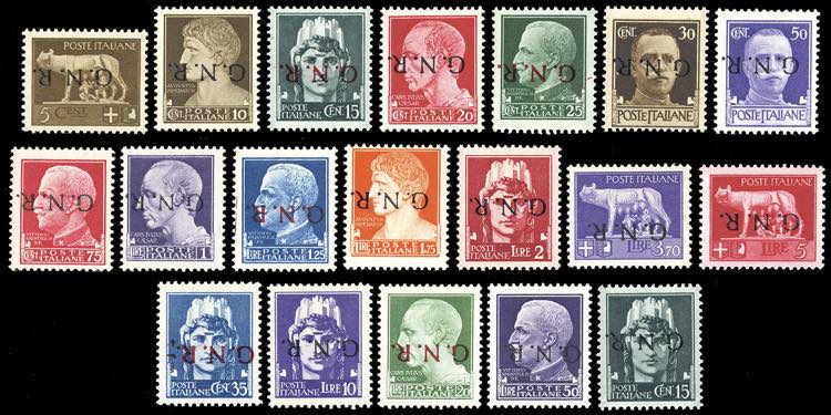 1944 - Soprastampati G.N.R. di ... 