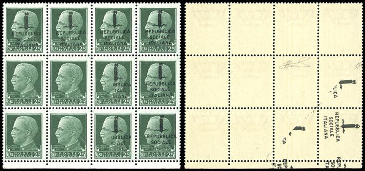 1944 - 25 cent. soprastampato, ... 