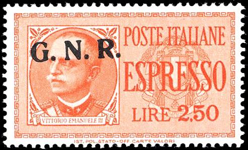 1943 - 2,50 lire, soprastampa ... 