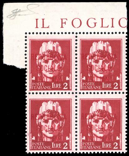 1944 - 2 lire soprastampato in ... 