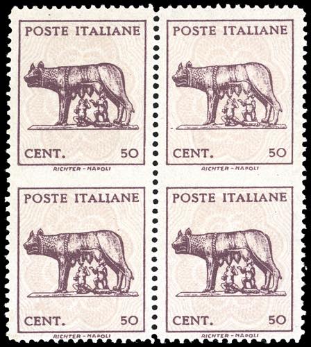 1944 - 50 cent. Lupa, senza ... 