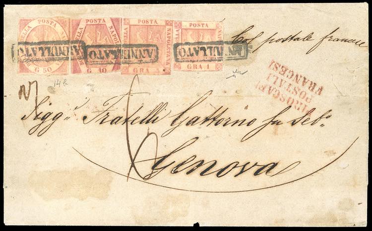 1860 - 50 grana rosa carminio ... 