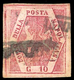 1859 - 10 grana carminio, falso ... 