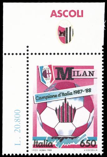 1988 - 650 lire Milan azzurro, ... 