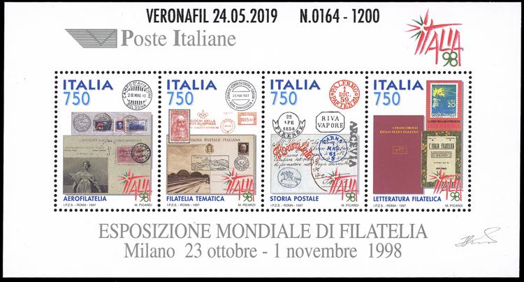 2019 - Italia98, foglietto, ... 