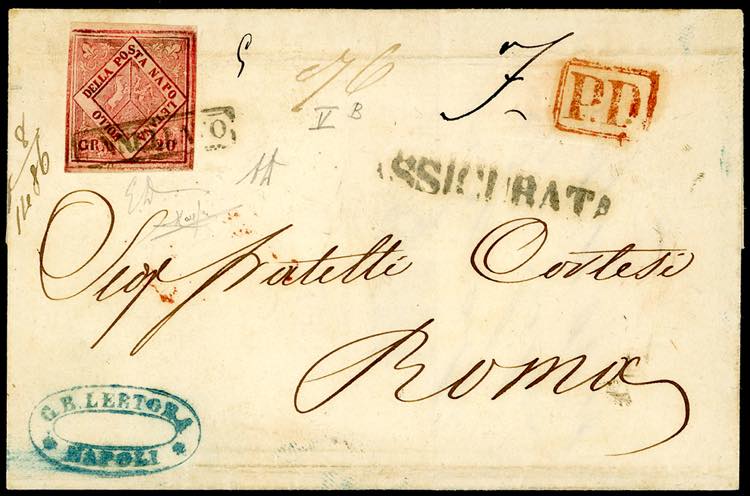 2860 - 20 grana carminio, falso ... 