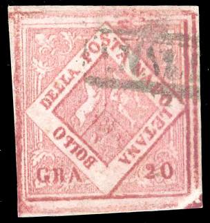 1859 - 20 grana carminio, falso ... 