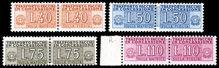 1953 - Filigrana ruota, serie ... 