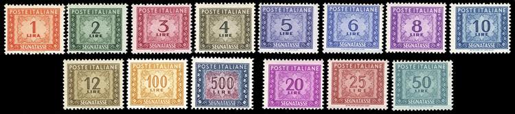 1947/54 - Filigrana ruota, serie ... 