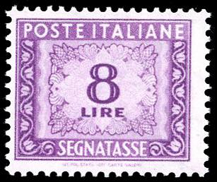 1956 - 8 lire, filigrana stelle ... 