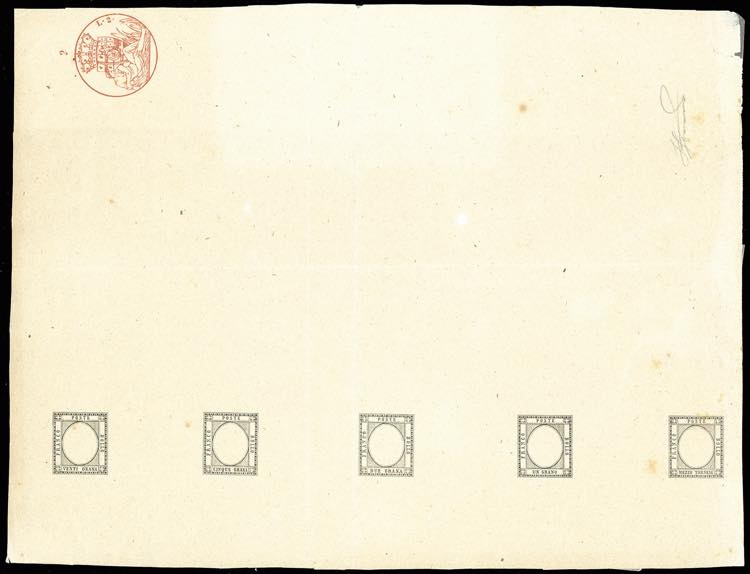 1861 - Prove della pietra in nero ... 