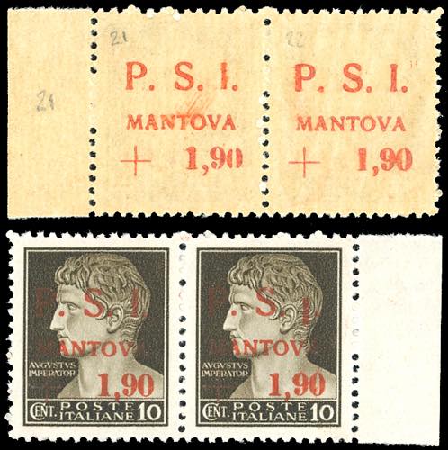 MANTOVA 1945 - 1,90 lire + 10 ... 