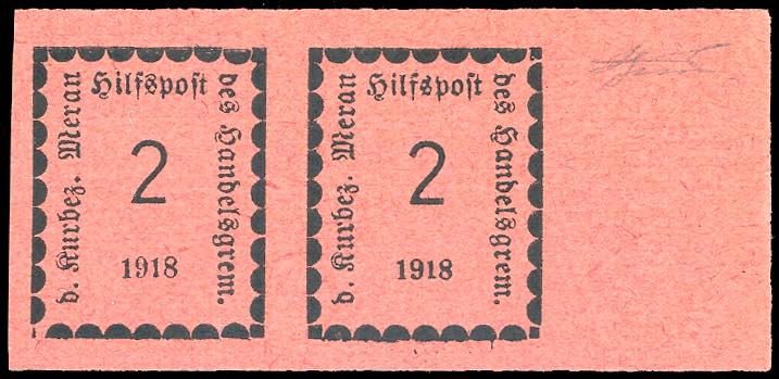 MERANO 1918 - 2 h. rosa (1), ... 