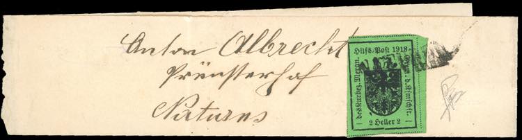 MERANO 1918 - 2 h. verde, II tipo ... 