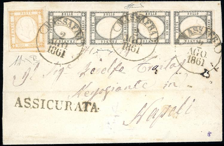 1861 - 1 grano grigio nero, ... 
