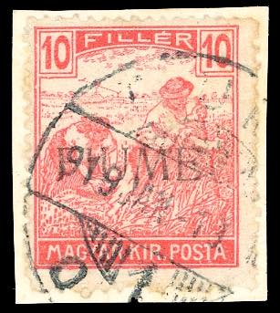 FIUME 1918 - 10 f. carminio ... 