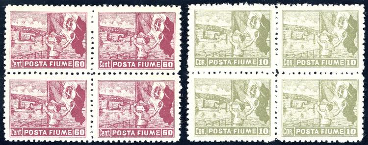 FIUME 1919 - 60 cent. e 10 cor. ... 