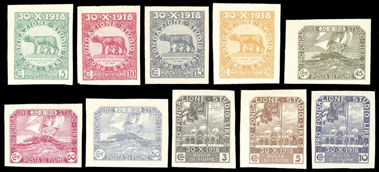 FIUME 1919 - 5 cent., 10 cent., 15 ... 