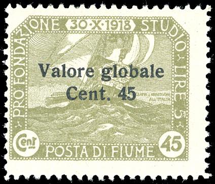 FIUME 1920 - 45 cent. su 45 cent. ... 