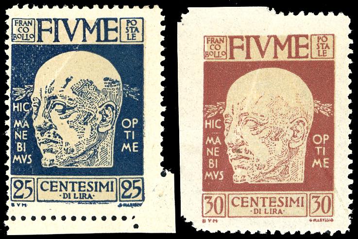 FIUME 1920 - 25 cent. e 20 cent. ... 