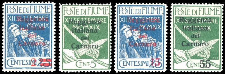 FIUME 1920 - 2 cent. su 25 cent. ... 