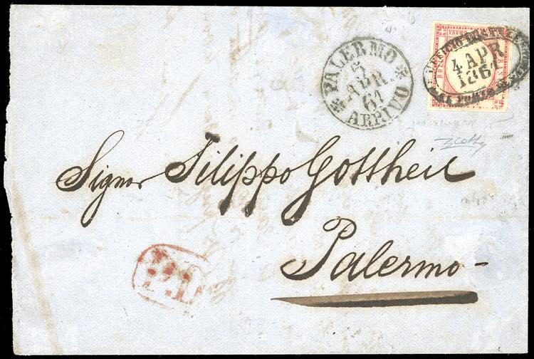 1861 - 5 grana rosa (21e), bella ... 