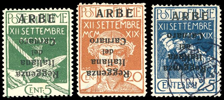 ARBE 1920 - 5 cent., 20 cent. e 25 ... 