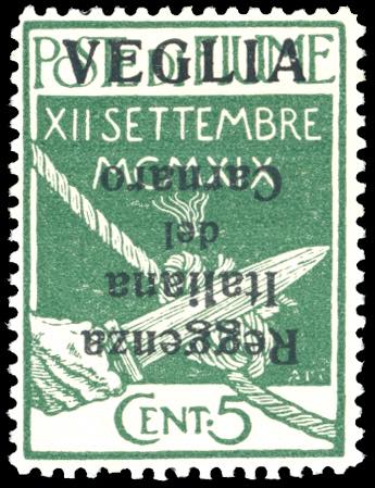 VEGLIA 1920 - 5 cent. soprastampa ... 
