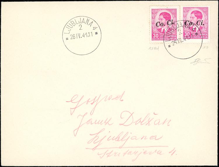 LUBIANA 1941 - 30 d. soprastampa a ... 