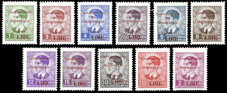 MONTENEGRO 1942 - Soprastampati in ... 