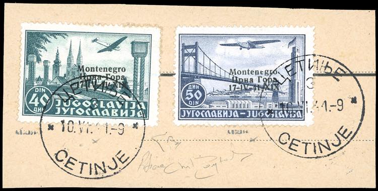 MONTENEGRO POSTA AEREA 1941 - 40 e ... 