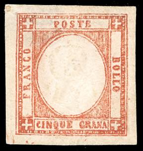1861 - 5 grana vermiglio, falso ... 