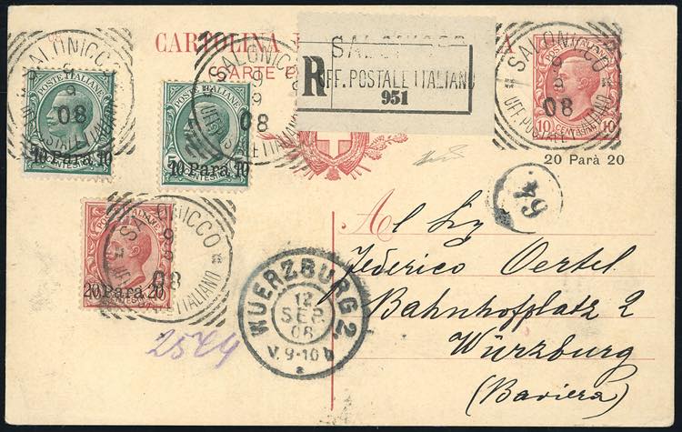 SALONICCO 1908 - 10 pa. su 5 ... 