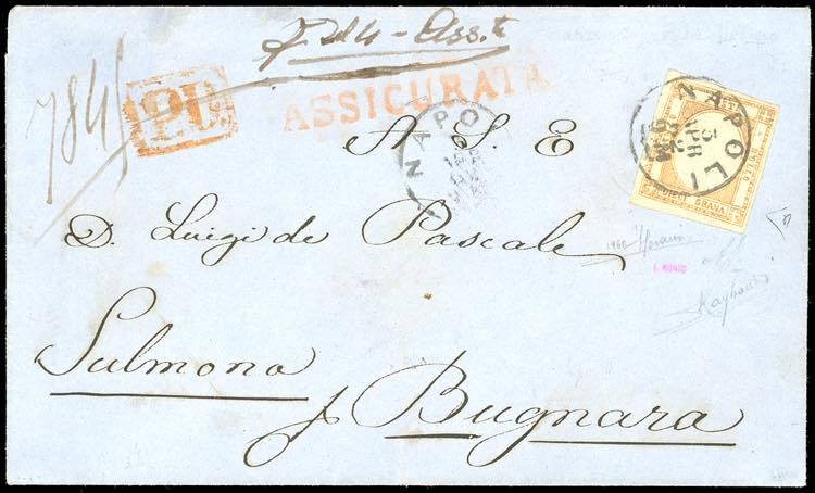 1862 - 10 grana arancio, falso per ... 