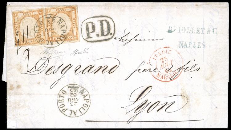 1862 - 10 grana arancio, II tipo, ... 