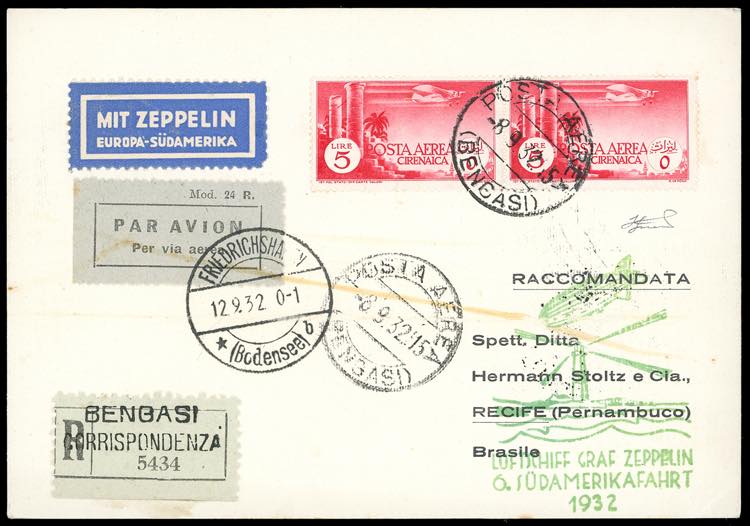 POSTA AEREA 1932 - 5 lire Soggetti ... 