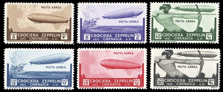 POSTA AEREA 1933 - Zeppelin, serie ... 