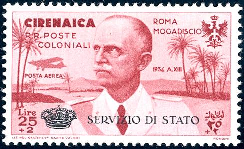 SERVIZIO AEREO 1934 - 25 + 2 lire ... 